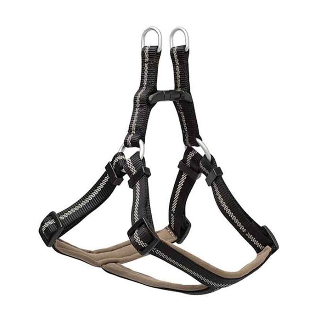 image of Reflective Neoprene Lined Dog Harness, Medium, Black