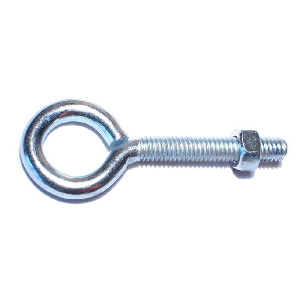 image of Eye Bolts with Nuts, 5/16-18 x 3-1/4, Zinc, 1-Piece
