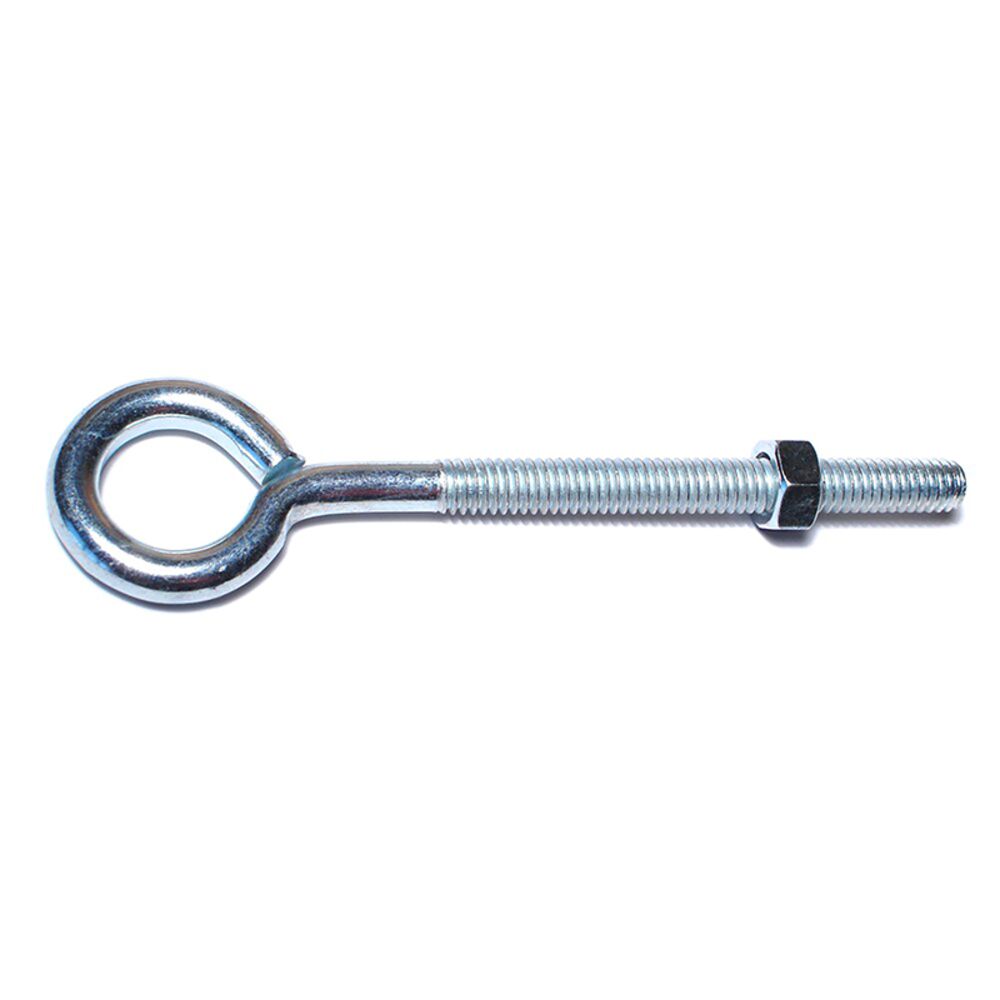 image of Eye Bolts with Nuts, 5/16-18 x 5, Zinc, 1-Piece