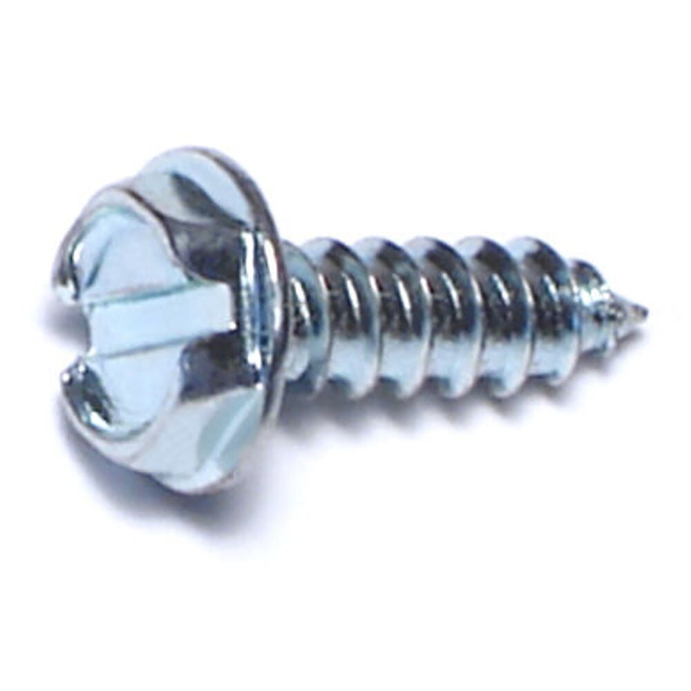 image of Hex Washer Head Type -InchB-Inch Sheet Metal Screws, 4 x 3/8, Zinc, 2-Piece