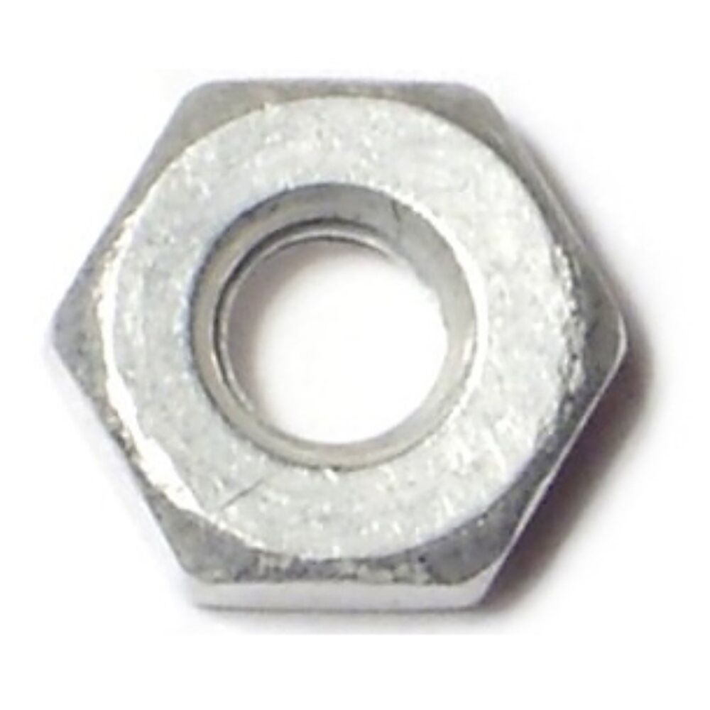 image of Hex Machine Screw Nuts, 10-24, Aluminum, 2-Piece