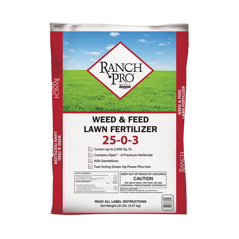 image of Weed & Feed Lawn Fertilizer,25-0-3, 20 lbs