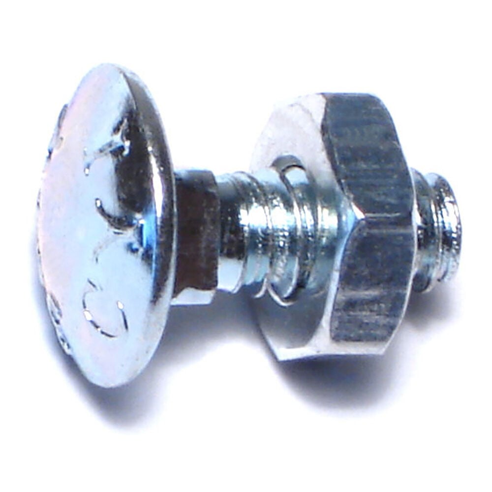 image of Carriage Bolts, 3/16-24 x 1/2, Zinc, 2-Piece