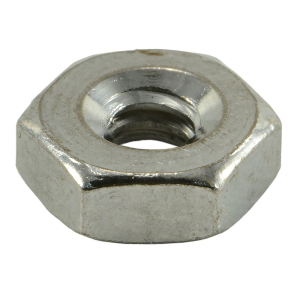 image of Hex Machine Screw Nuts, 6-32, Chrome, 3-Piece