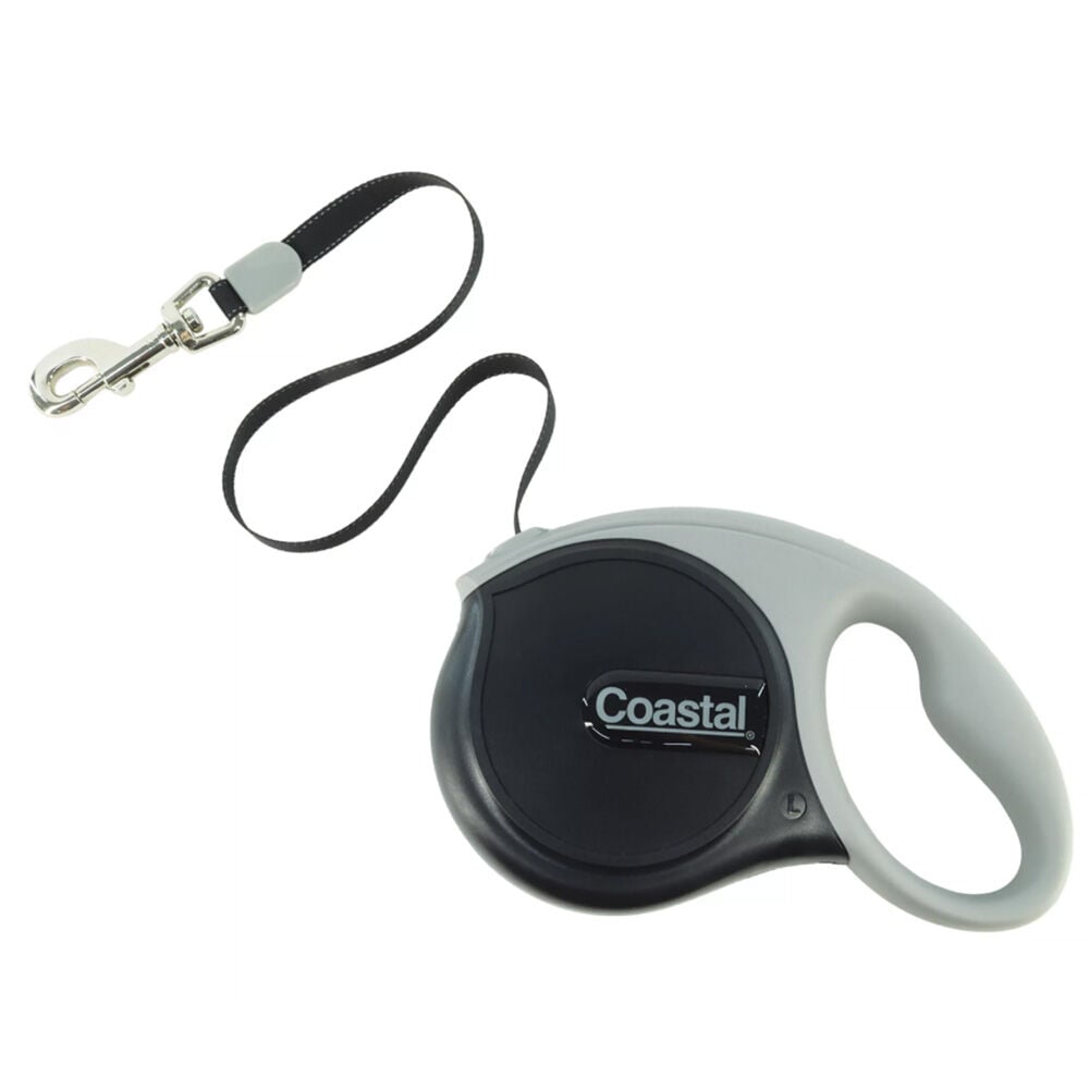 image of Power Walker Dog Retractable Leash- Black, Up to 110 lb