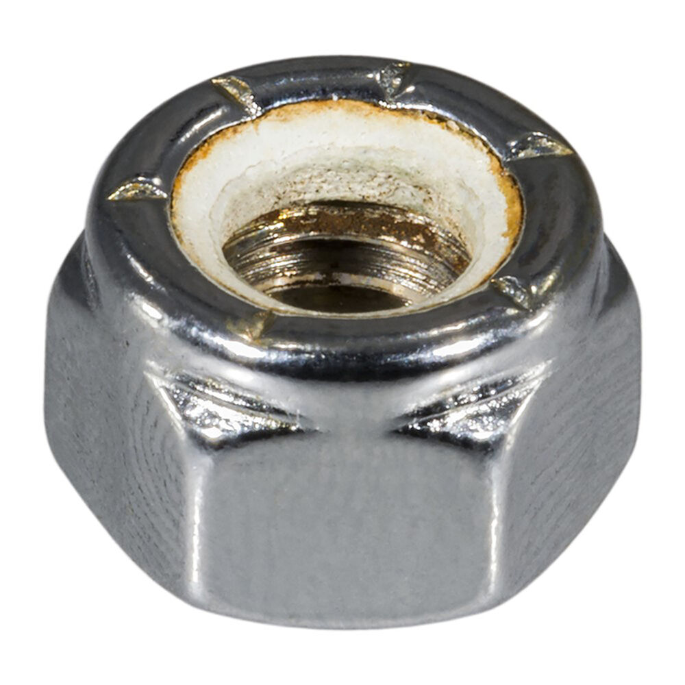 image of Nylon Insert Lock Nuts, 5/16-18, Chrome, 1-Piece