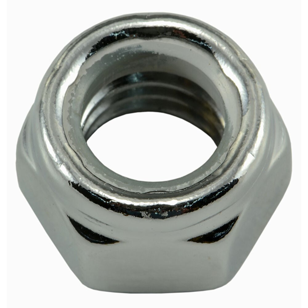 image of Nylon Insert Lock Nuts, 7/16-14, Chrome, 1-Piece