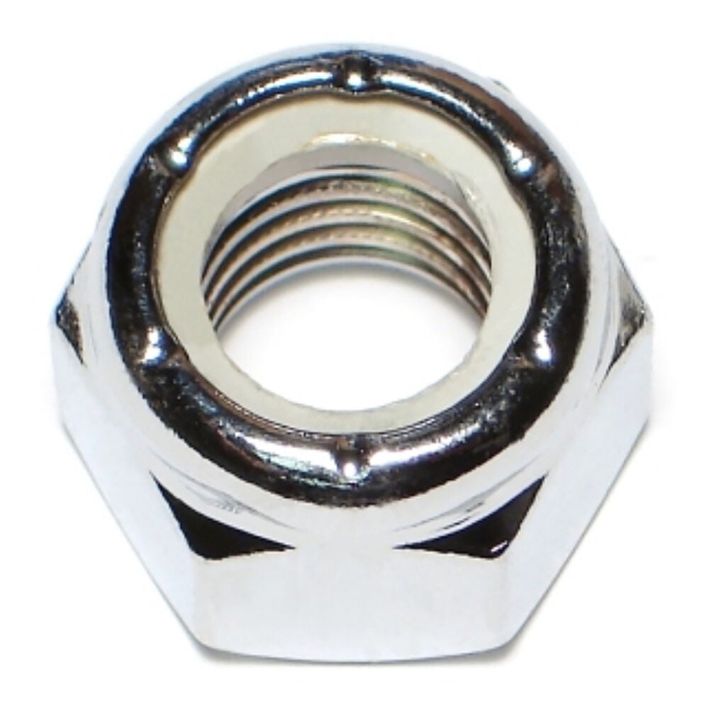 image of Nylon Insert Lock Nuts, 1/2-13, Chrome, 1-Piece