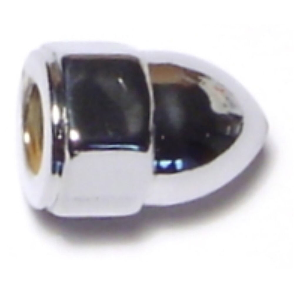image of Acorn Cap Nuts, 10-24, Chrome, 1-Piece