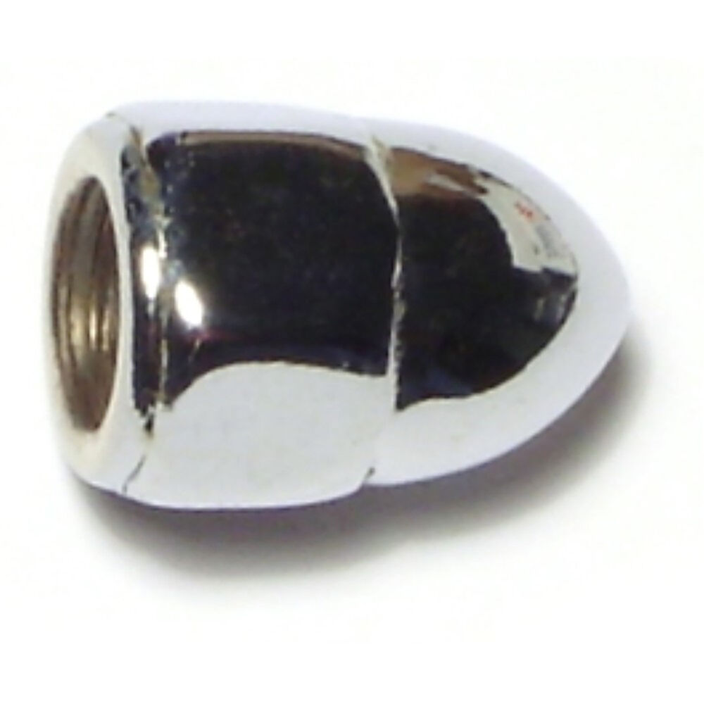 image of Acorn Cap Nuts, 5/16-18, Chrome, 1-Piece