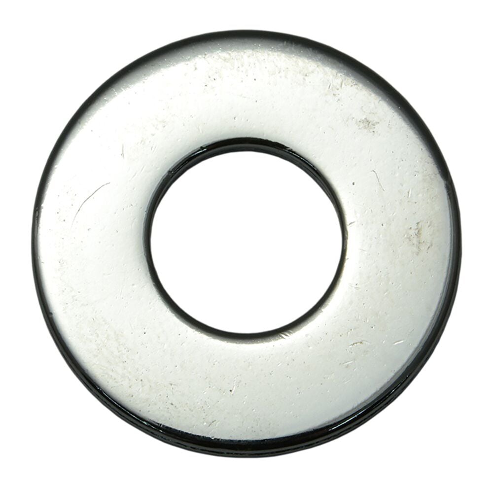 image of USS Flat Washers, 3/8, Chrome, 1-Piece