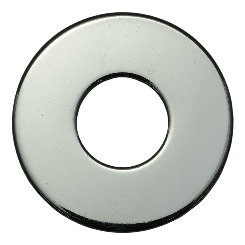 image of USS Flat Washers, 1/2, Chrome, 1-Piece