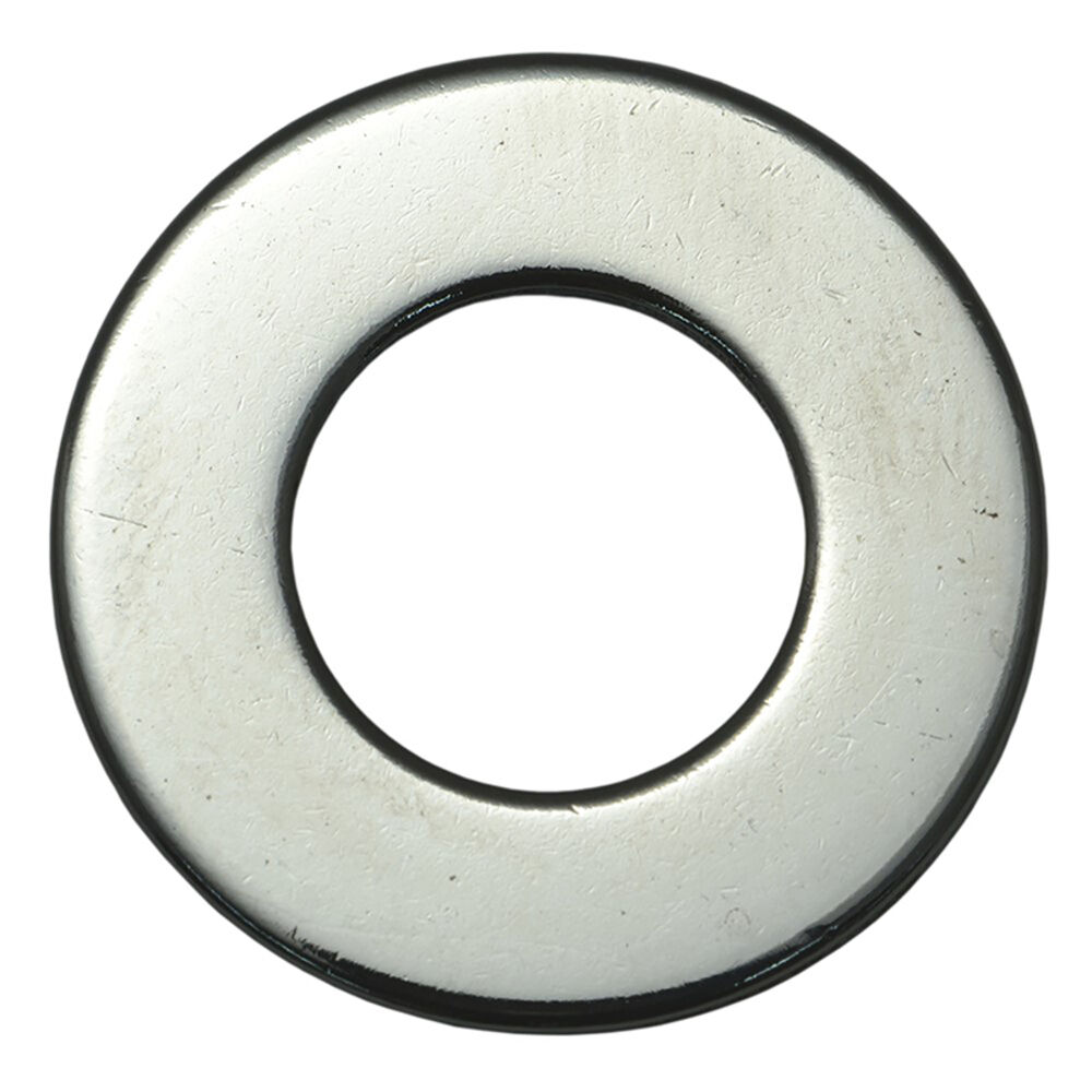image of SAE Flat Washers, 7/16, Chrome, 1-Piece