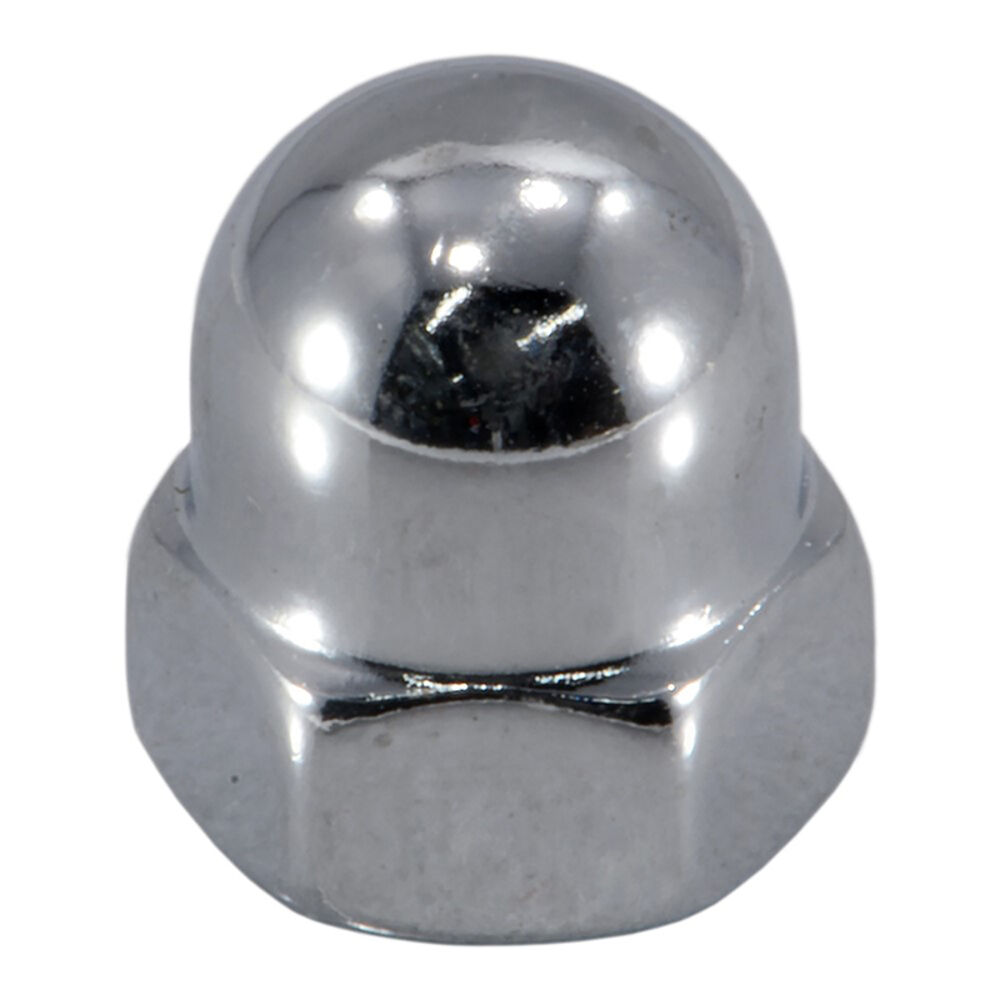 image of Metric Acorn Cap Nuts, 6mm-1.00, Chrome, 1-Piece