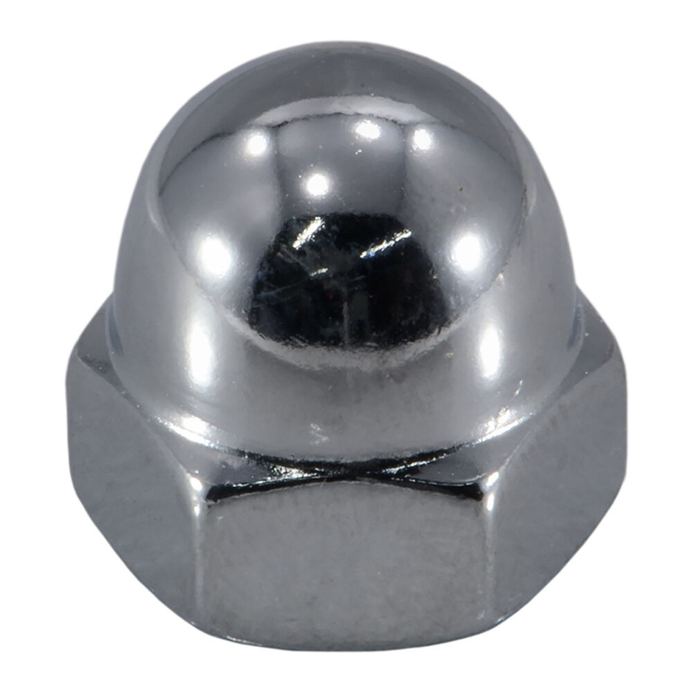 image of Metric Acorn Cap Nuts, 10mm-1.50, Chrome, 1-Piece