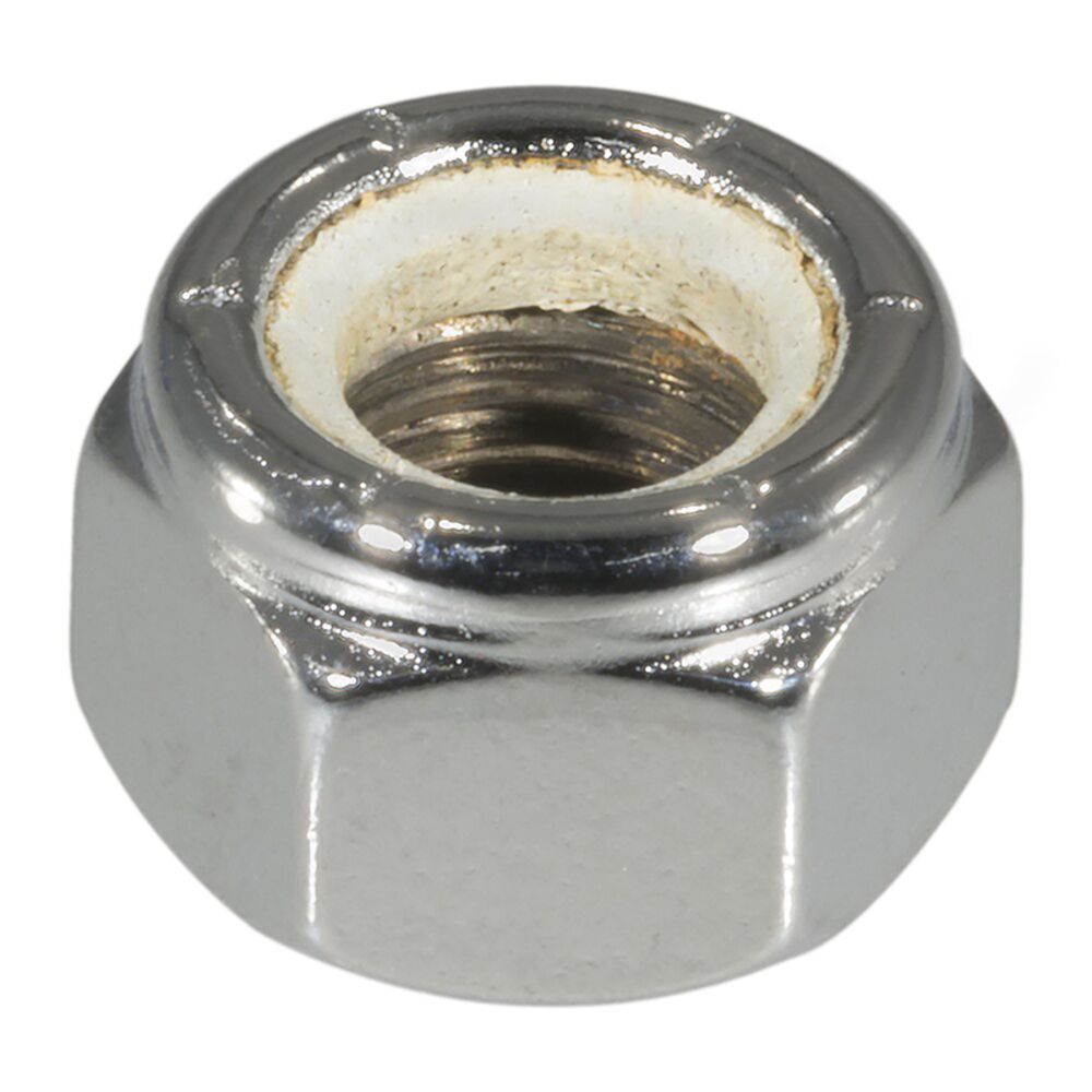 image of Nylon Insert Lock Nuts, 5/16-24, Chrome, 1-Piece