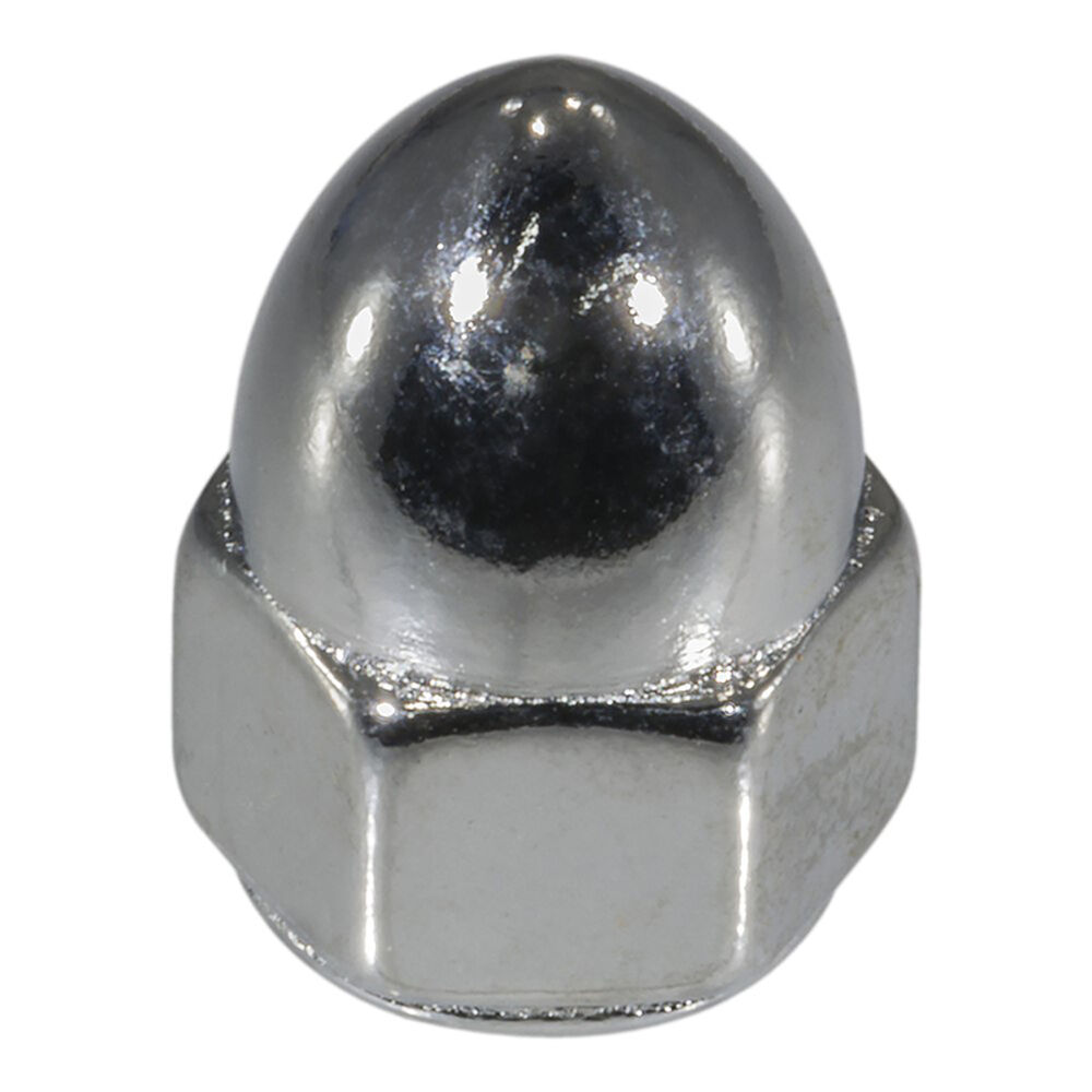 image of Acorn Cap Nuts, 10-32, Chrome, 1-Piece
