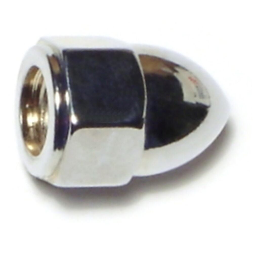 image of Acorn Cap Nuts, 5/16-24, Chrome, 1-Piece