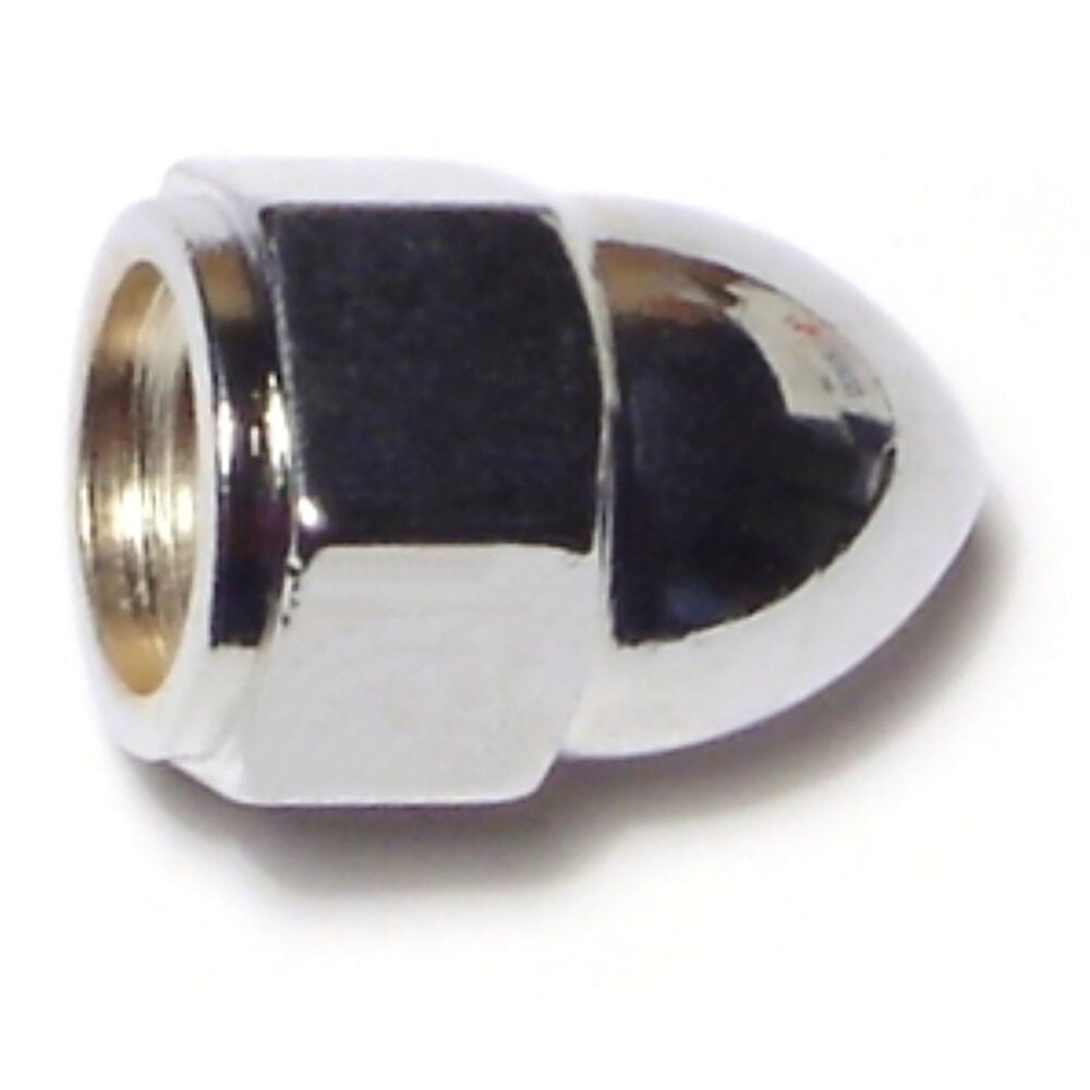 image of Acorn Cap Nuts, 3/8-24, Chrome, 1-Piece