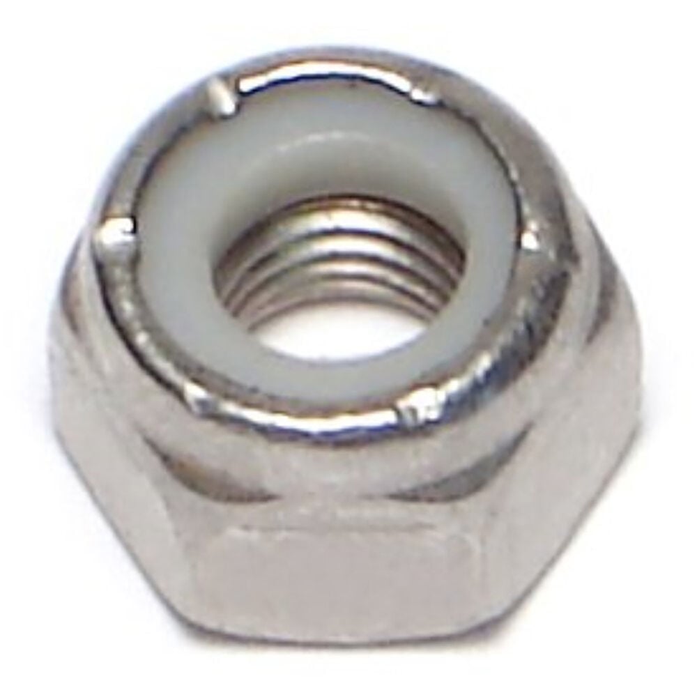 image of Nylon Insert Lock Nuts, 1/4-28, Stainless, 1-Piece