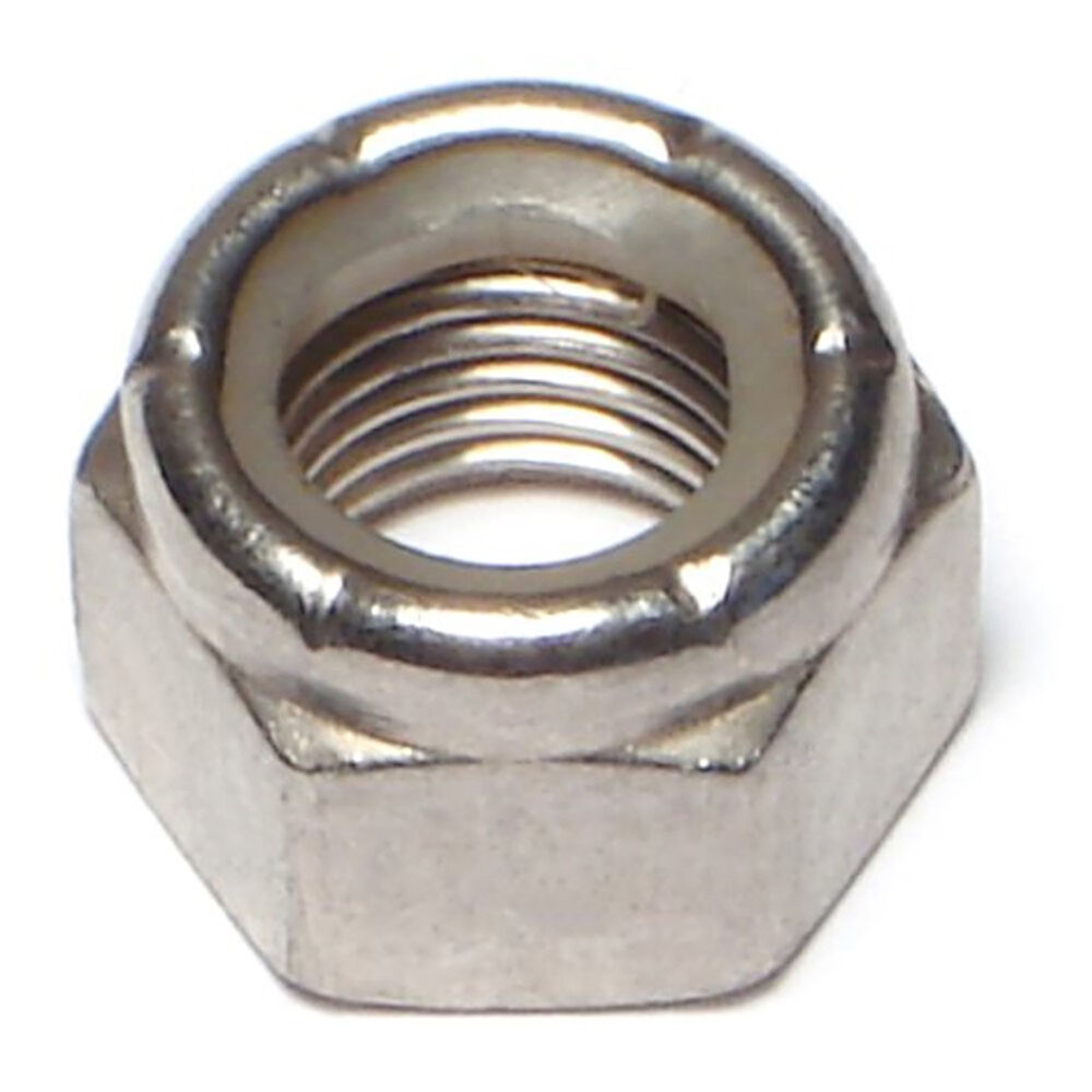 image of Nylon Insert Lock Nuts, 7/16-20, Stainless, 1-Piece