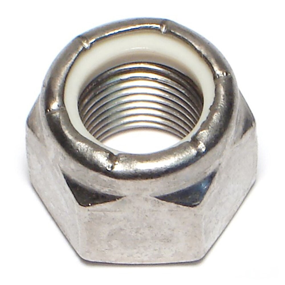 image of Nylon Insert Lock Nuts, 5/8-18, Stainless, 1-Piece