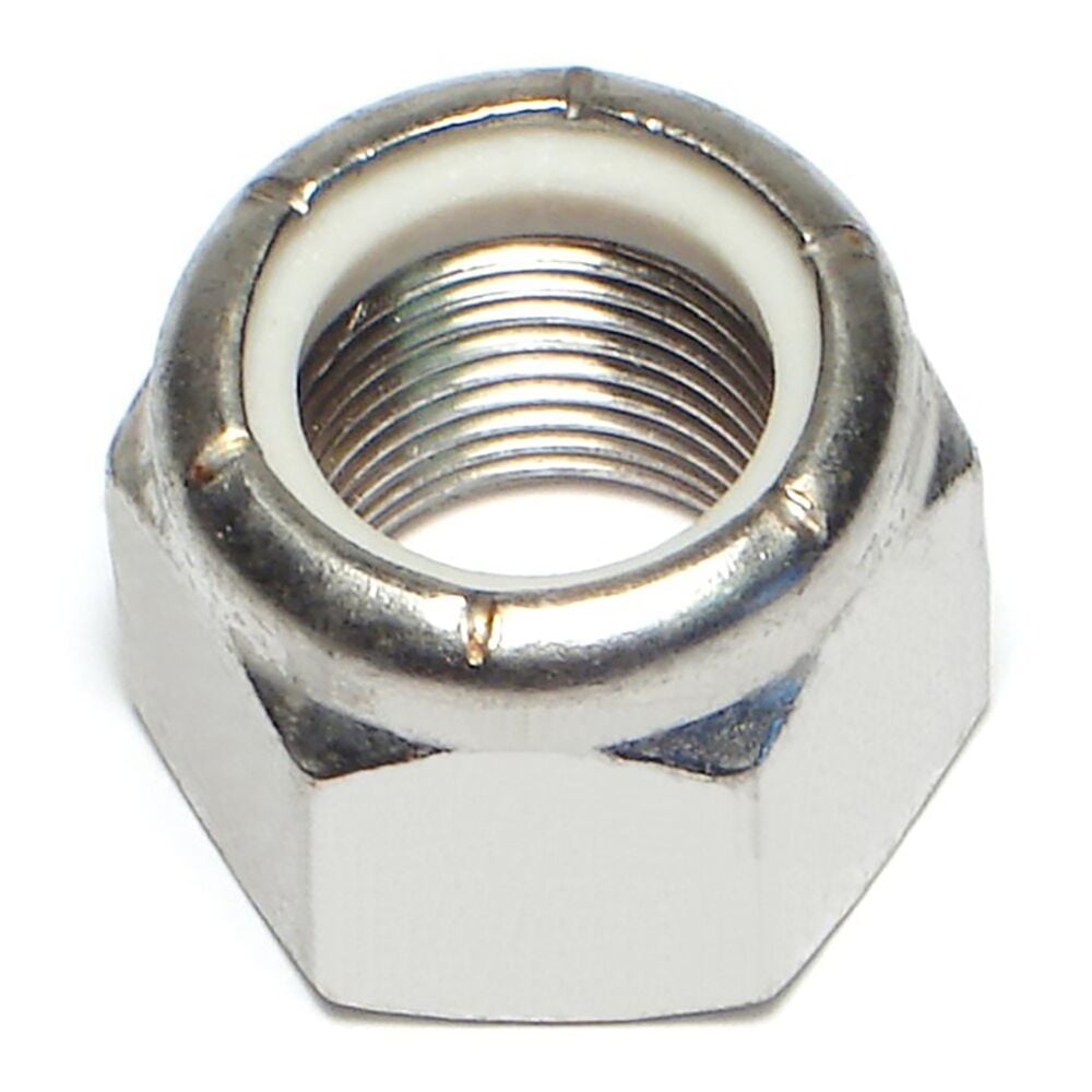 image of Nylon Insert Lock Nuts, 3/4-16, Stainless, 1-Piece
