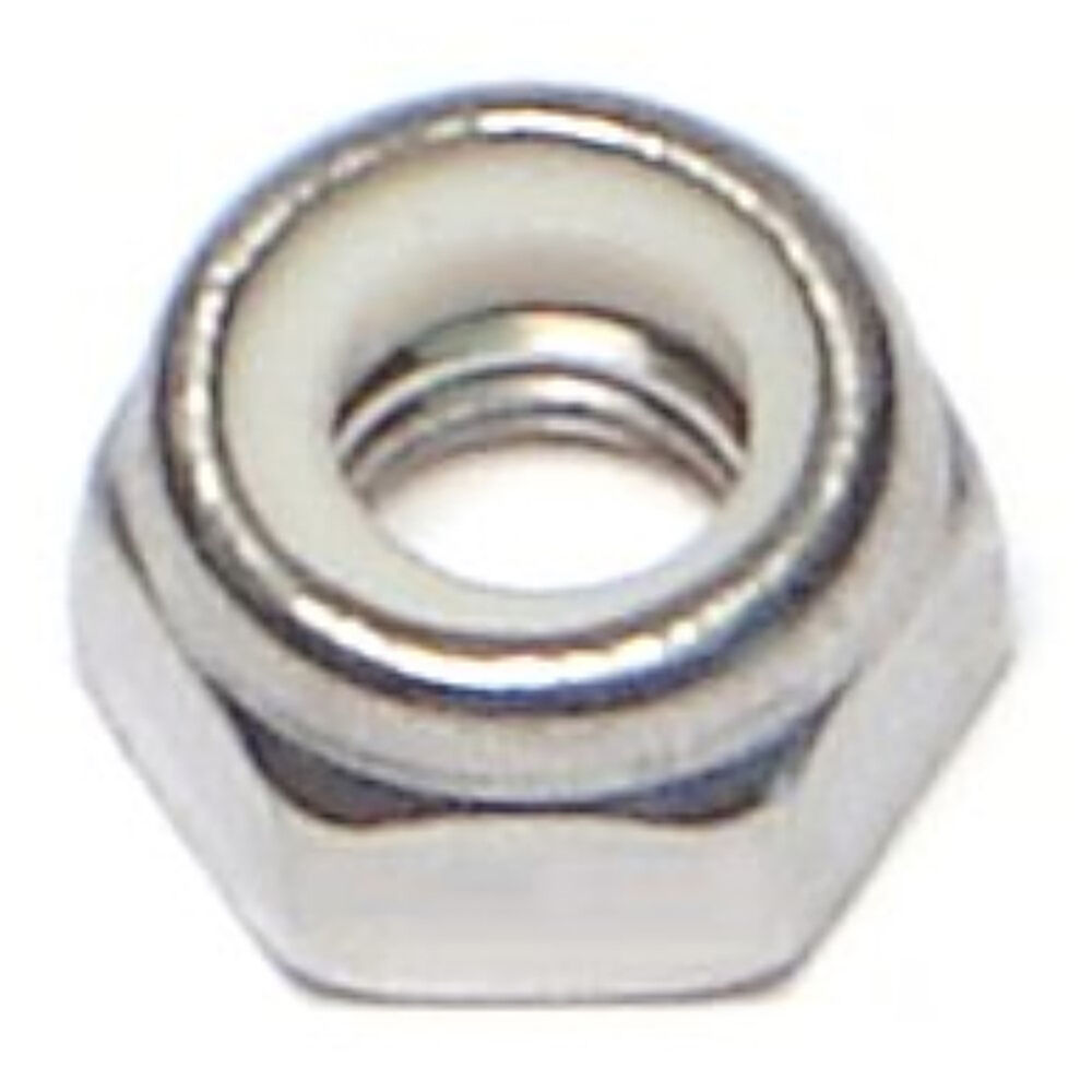 image of Nylon Insert Lock Nuts, 5mm-0.80, Stainless, 1-Piece