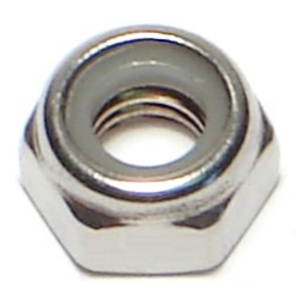 image of Nylon Insert Lock Nuts, 6mm-1.00, Stainless, 1-Piece