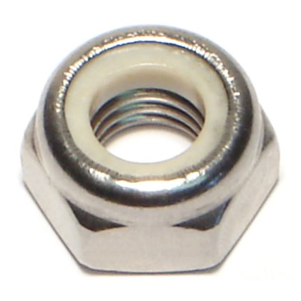 image of Nylon Insert Lock Nuts, 10mm-1.50, Stainless, 1-Piece