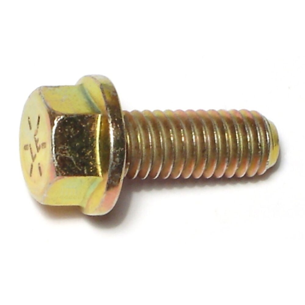 image of Flange Bolts - Grade 8, 3/8-16 x 1, Yellow Zinc, 1-Piece