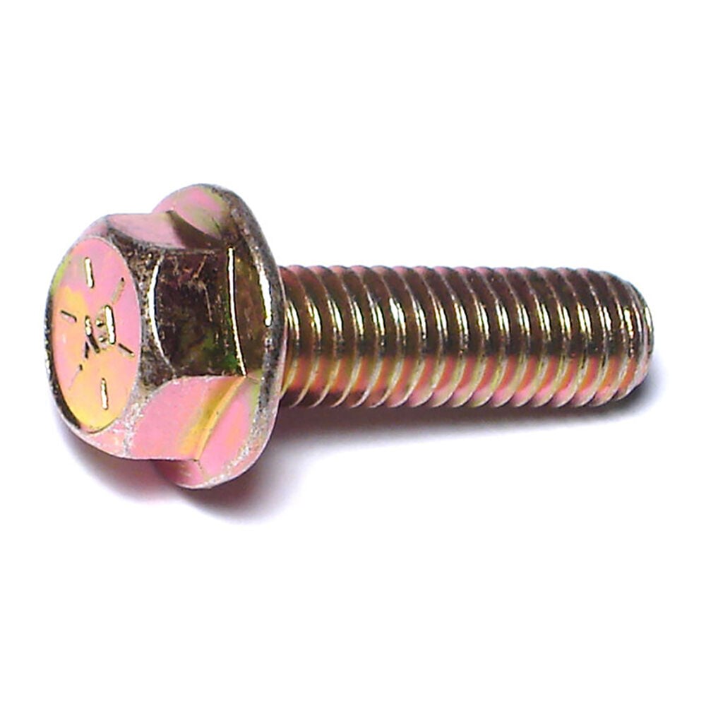 image of Flange Bolts - Grade 8, 3/8-16 x 1-1/4, Yellow Zinc, 1-Piece