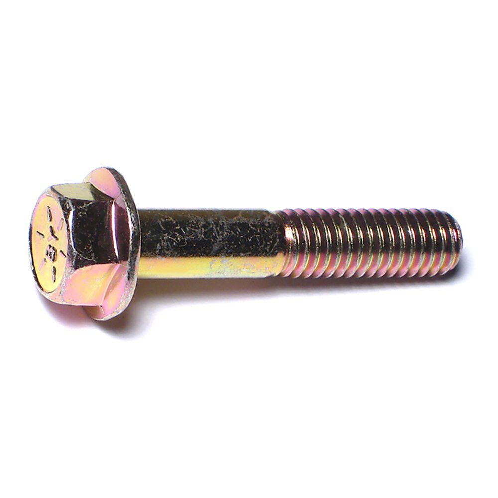 image of Flange Bolts - Grade 8, 3/8-16 x 2, Yellow Zinc, 1-Piece