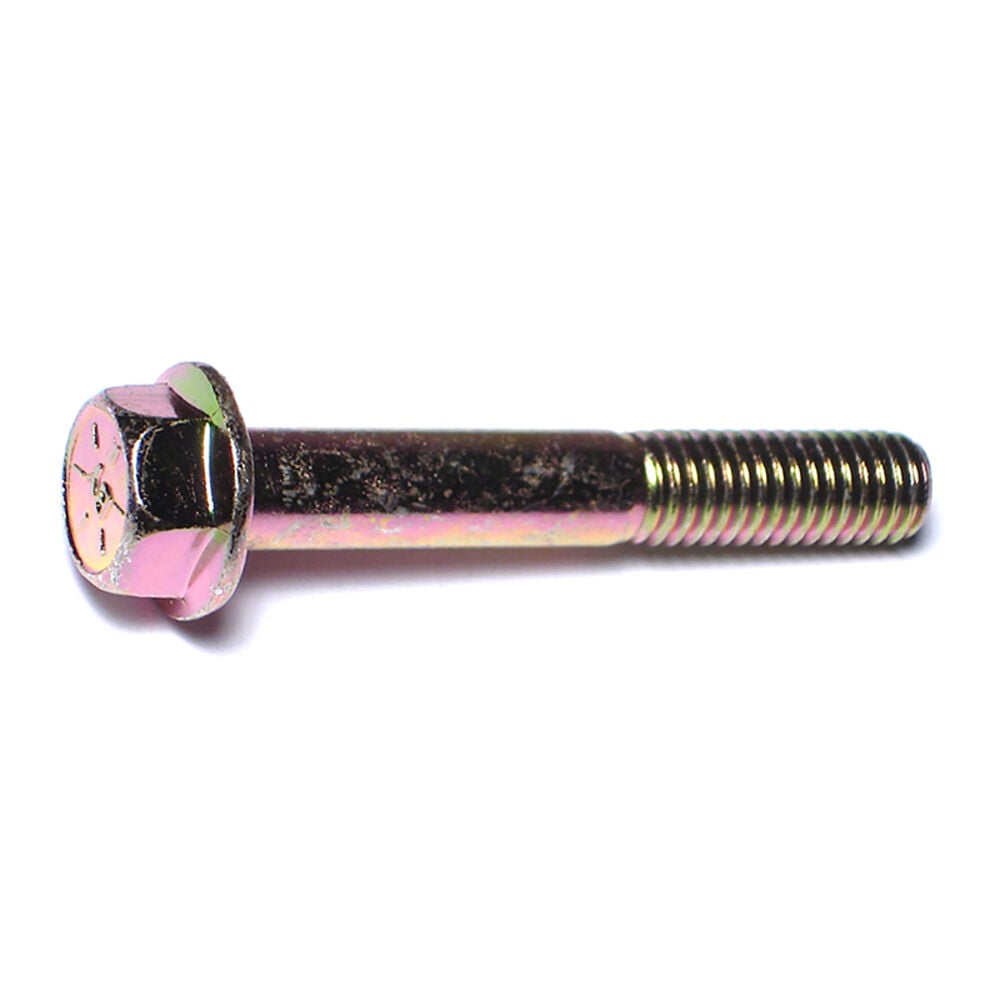 image of Flange Bolts - Grade 8, 3/8-16 x 2-1/2, Yellow Zinc, 1-Piece