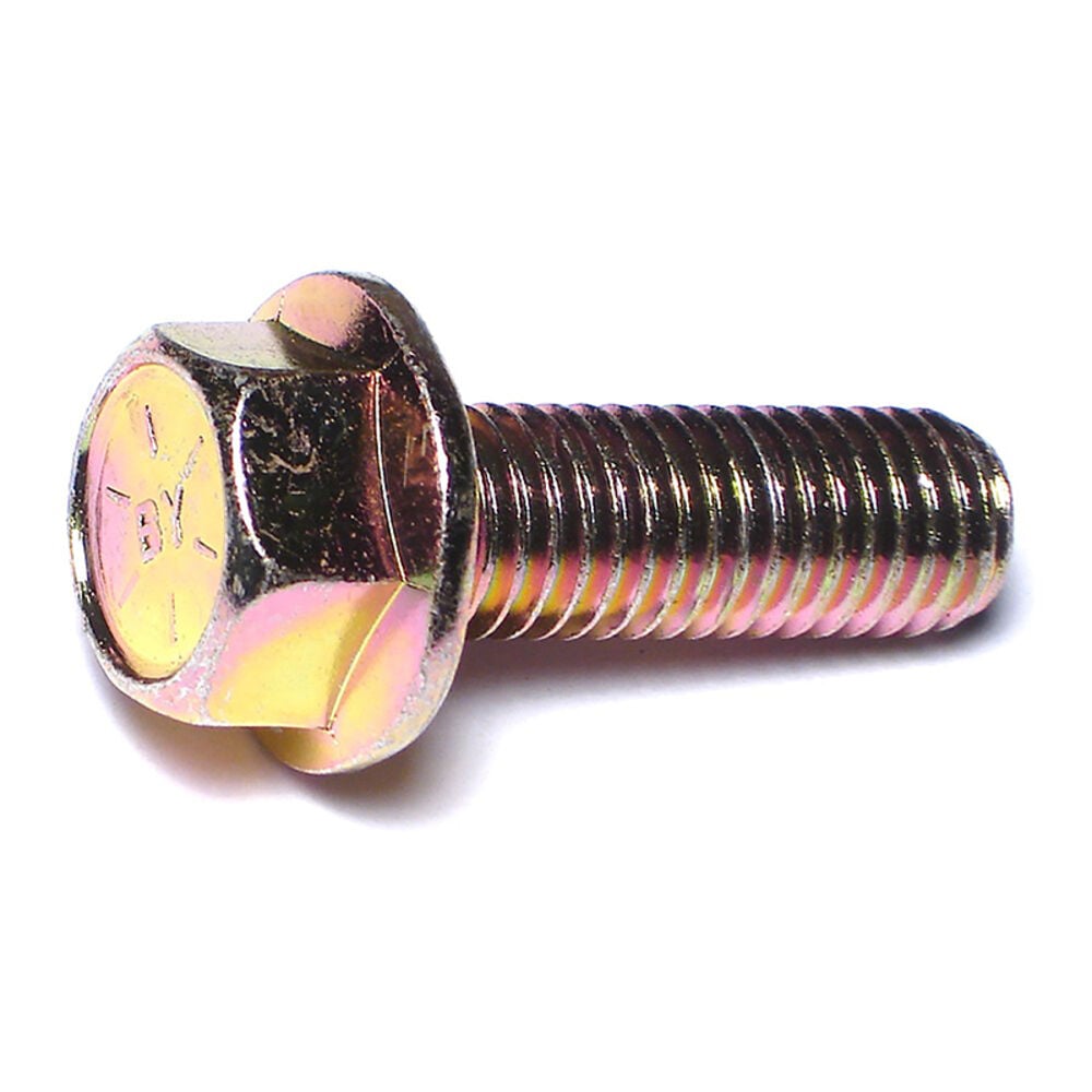 image of Flange Bolts - Grade 8, 1/2-13 x 1-1/2, Yellow Zinc, 1-Piece