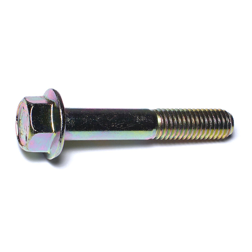 image of Flange Bolts - Grade 8, 1/2-13 x 3, Yellow Zinc, 1-Piece