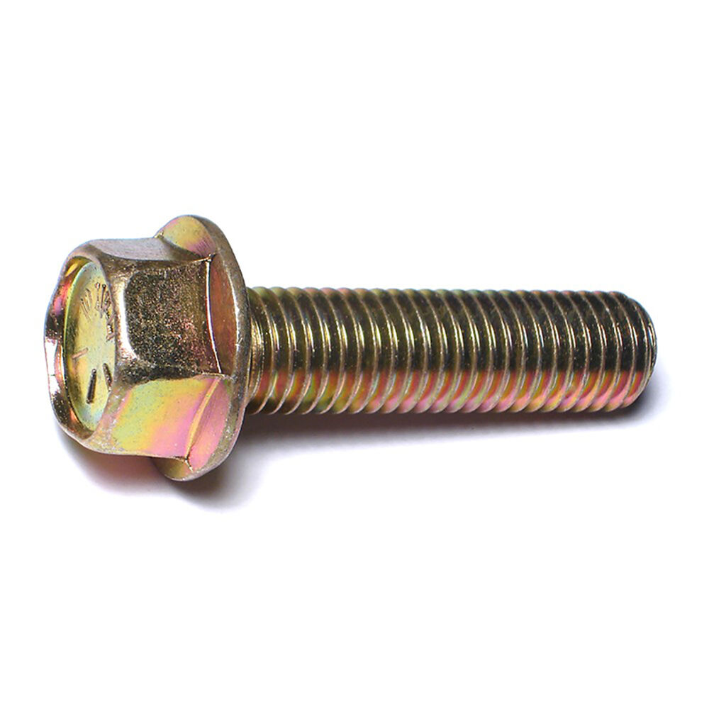 image of Flange Bolts - Grade 8, 5/8-11 x 2-1/2, Yellow Zinc, 1-Piece