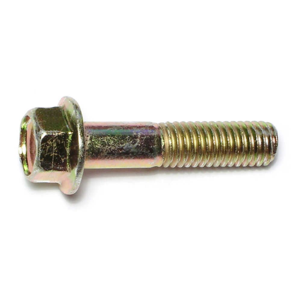 image of Flange Bolts - Grade 8, 7/16-14 x 2, Yellow Zinc, 1-Piece