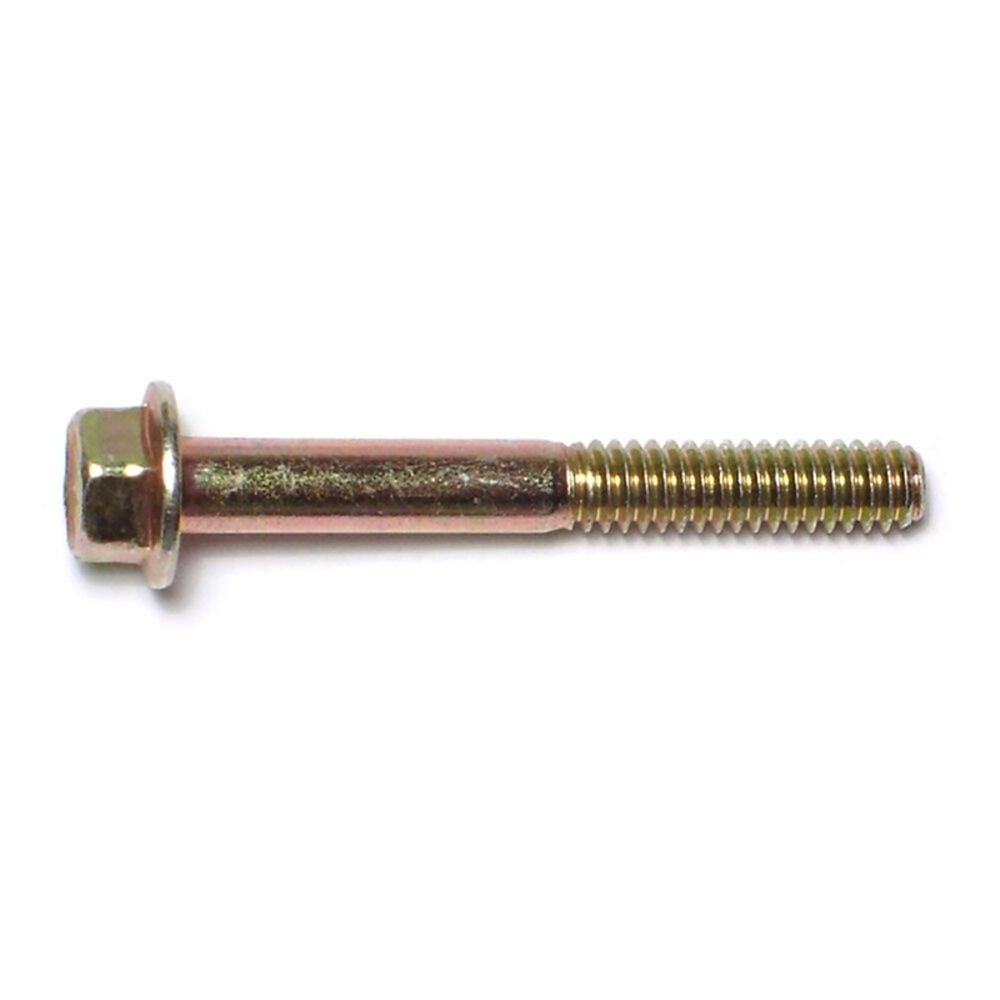 image of Flange Bolts - Grade 8, 1/4-20 x 2, Yellow Zinc, 1-Piece
