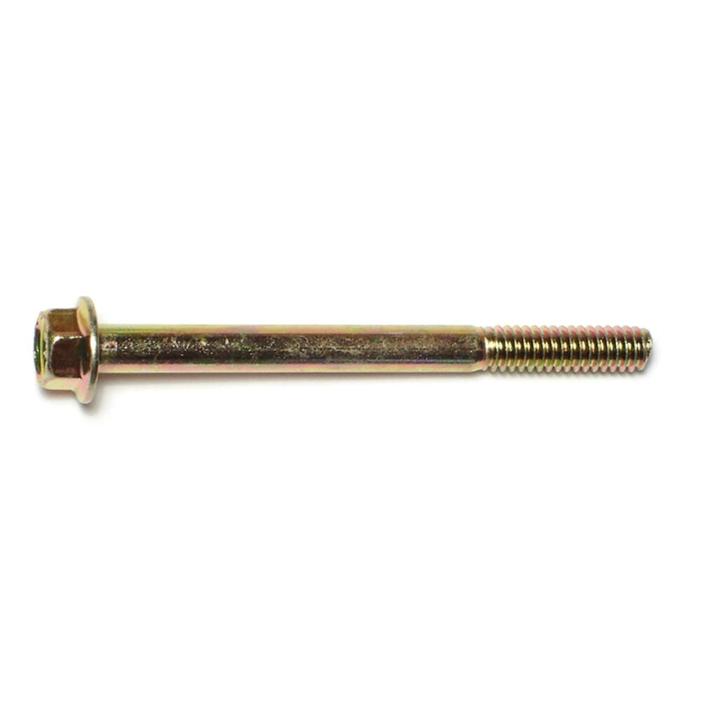 image of Flange Bolts - Grade 8, 1/4-20 x 3, Yellow Zinc, 1-Piece