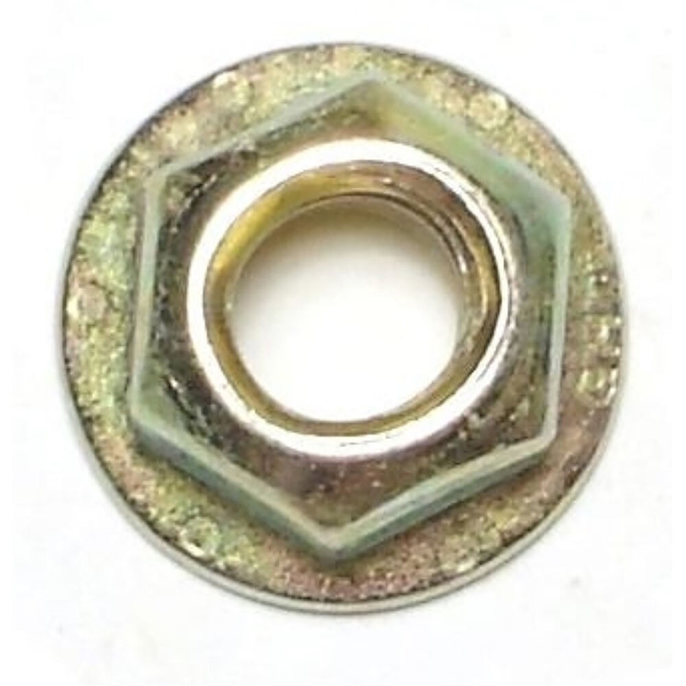 image of Grade 8 Hex Flange Lock Nuts, 5/16-18, Yellow Zinc, 1-Piece