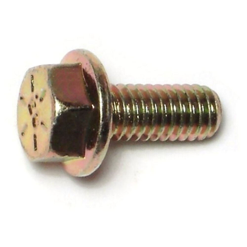 image of Flange Bolts - Grade 8, 5/16-18 x 3/4, Yellow Zinc, 1-Piece