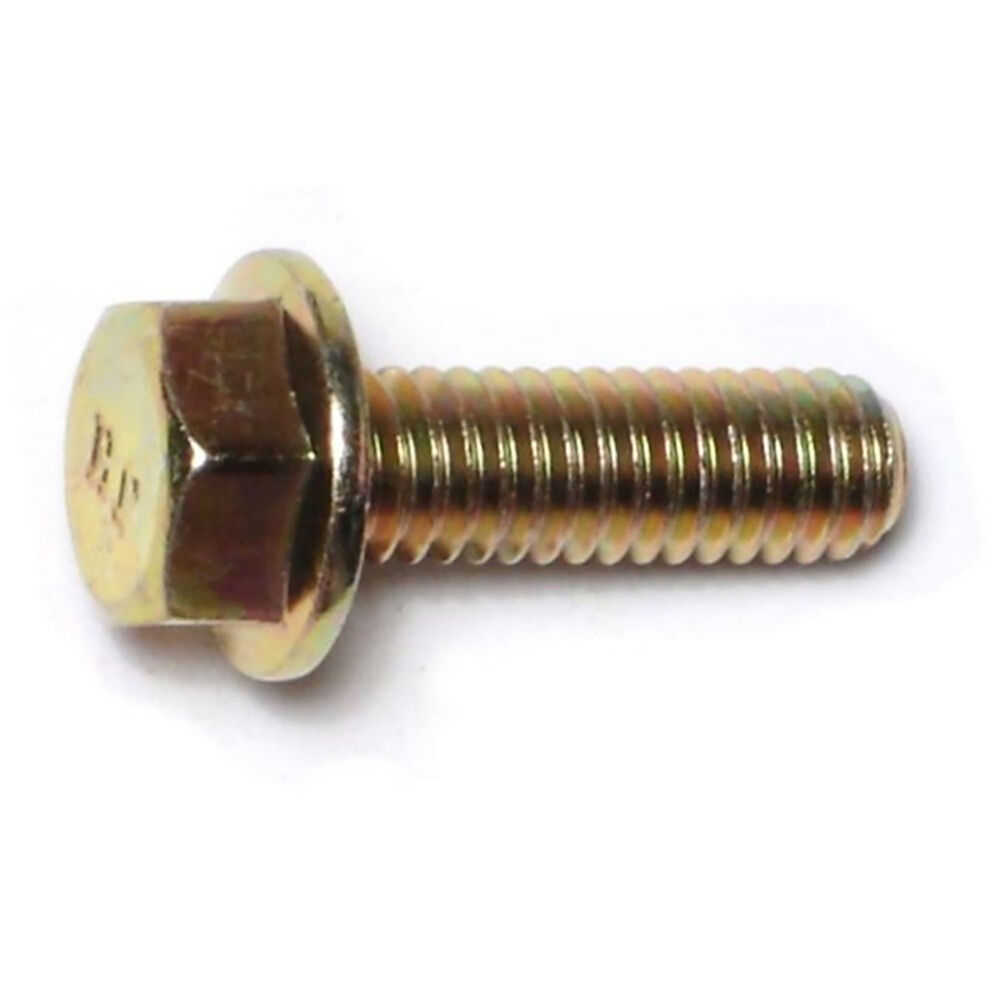 image of Flange Bolts - Grade 8, 5/16-18 x 1, Yellow Zinc, 1-Piece