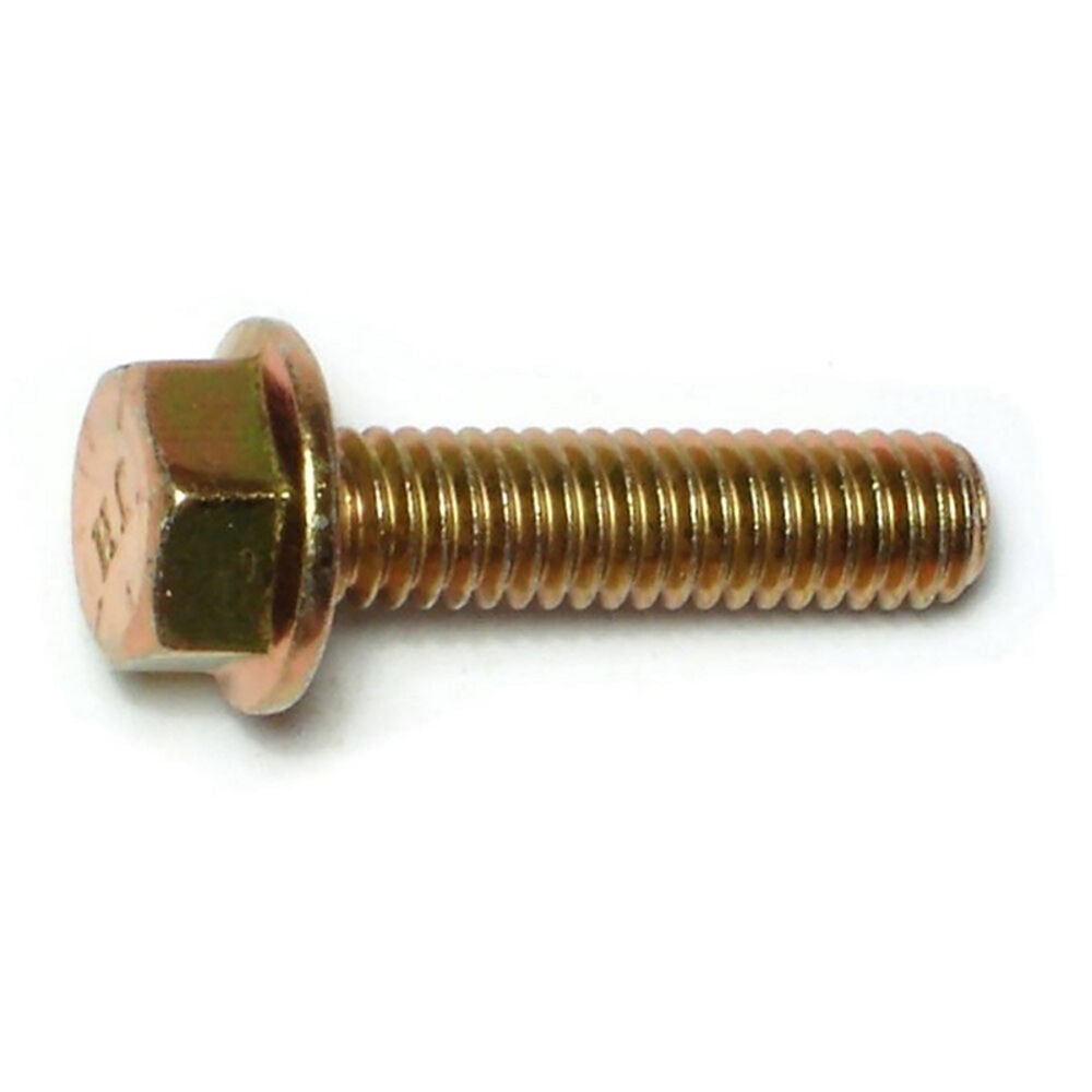 image of Flange Bolts - Grade 8, 5/16-18 x 1-1/4, Yellow Zinc, 1-Piece