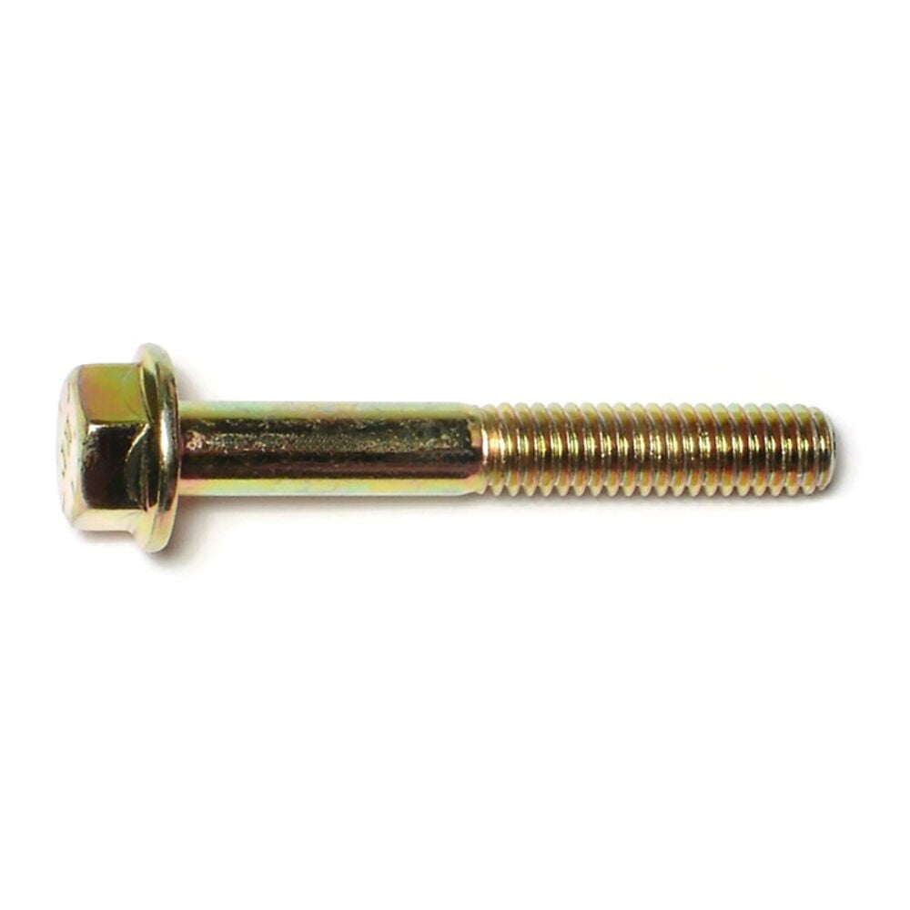 image of Flange Bolts - Grade 8, 5/16-18 x 2-1/4, Yellow Zinc, 1-Piece