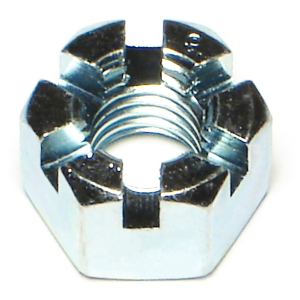 image of 10mm-1.50 Zinc Class 8 Coarse Thread Castle Nut