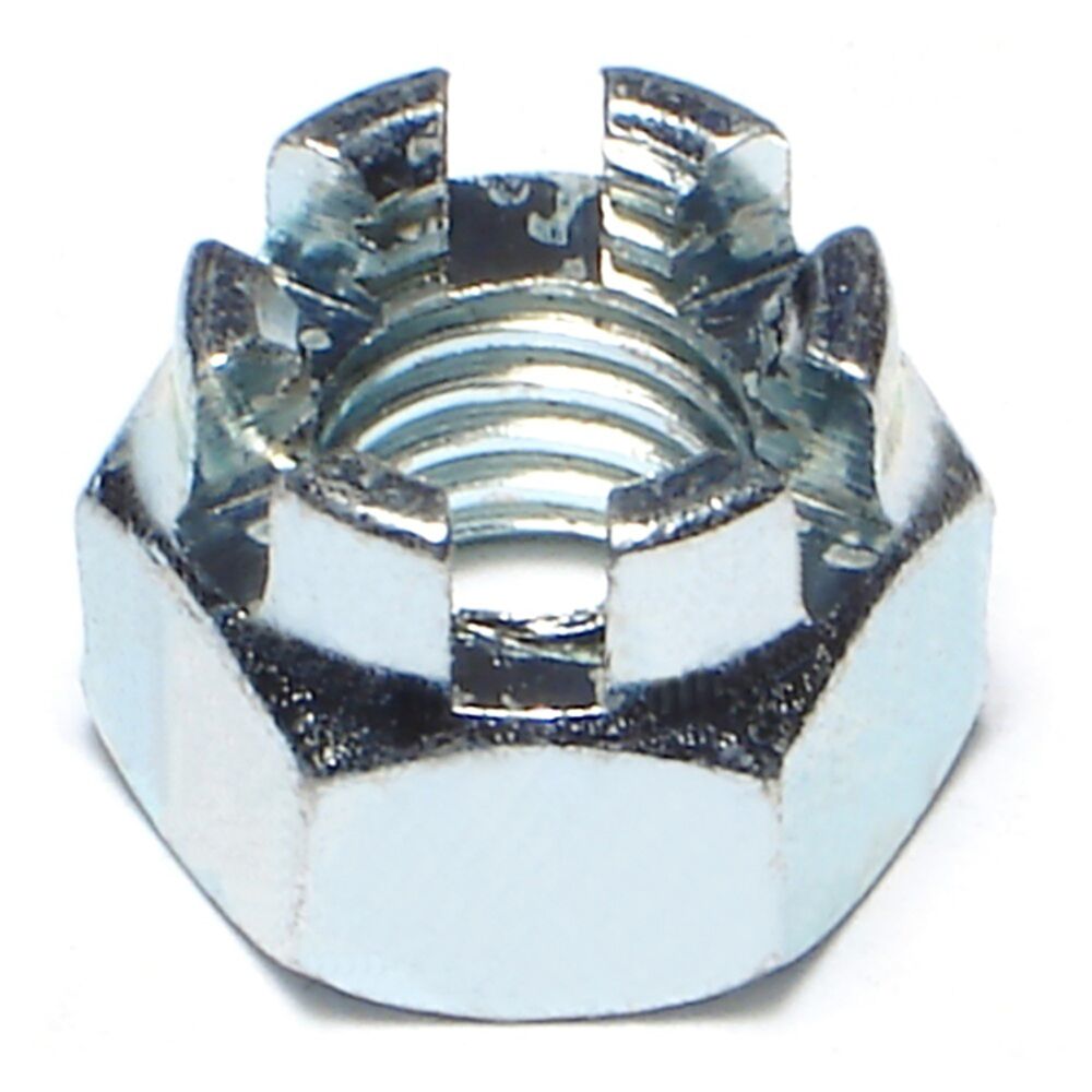 image of 12mm-1.75 Zinc Class 8 Coarse Thread Castle Nut - 1 Count