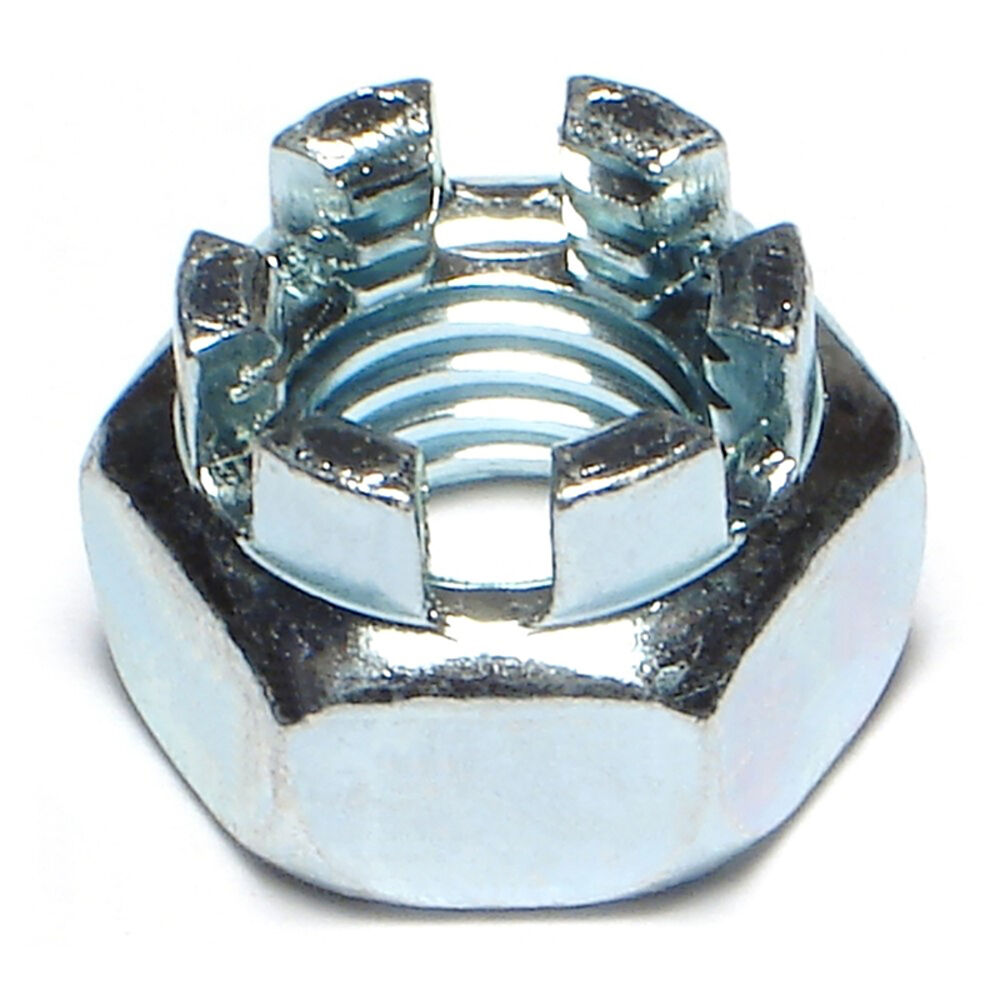 image of 14mm-2.00 Zinc Class 8 Coarse Thread Castle Nut - 1 Count