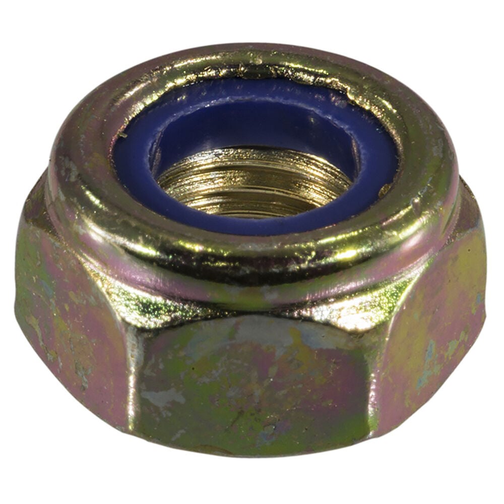 image of Nylon Insert Lock Nuts, 10mm-1.25, Zinc, 1-Piece