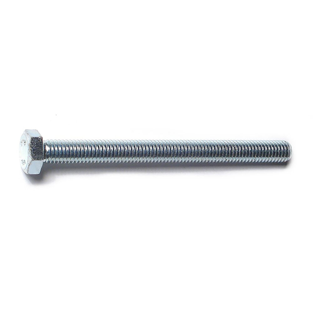 image of Metric Full Thread Bolt, 8mm-1.25 x 90mm, Zinc, 1-Piece
